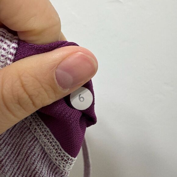 Lululemon Let It Loose Tank Top Cutout Workout Top Built In Bra Purple size 6 - Picture 8 of 12